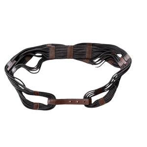 Talbots Belt Womens Size XL Brown Woven Rope String Casual Boho Adjustable